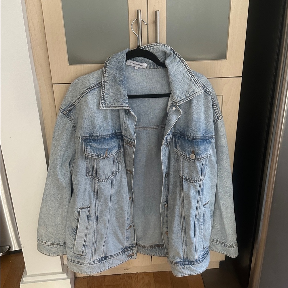 WeWoreWhat Light Blue Oversized Denim Jacket